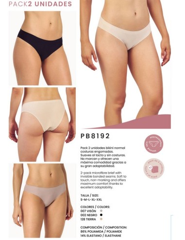 Promise pack de 2 bikini engomada PB8192