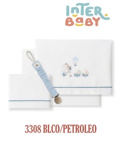 Inter baby triprico cuna popelin modelo jirafa bicicleta + broche 3308