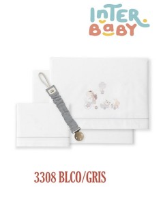 Inter baby triprico cuna popelin modelo jirafa bicicleta + broche 3308 2