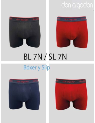 Don algodon pack de 2 boxer niño liso BL7N