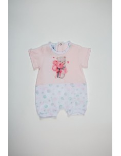 Muslher pelele manga corta estampadoosito y rosas 251006