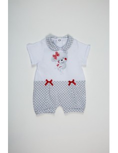 Muslher pelele manga corta estampadoosito y lazos 251008