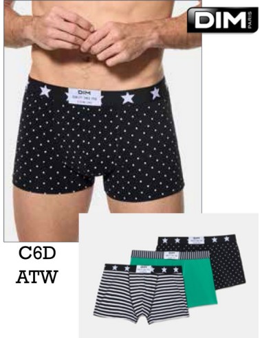 Dim. pack de 3 boxer hombre C6D