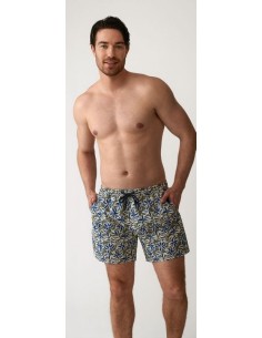 Promise bañador hombre estampado tropical  cintura ajustable con cordón  bolsillos laterales y trasero  H40624