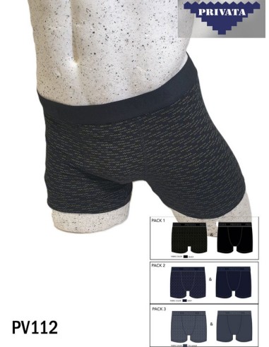 Privata pack de 2 boxer largo hombre PV112