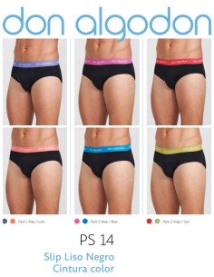 Don algodon pack de 2 slip de hombre PS14