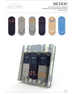 Soxland caja con 18 calcetines invisibles hombre 1813500