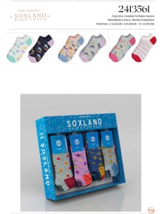 Soxland expositor de 24 pares de calcetines invisibles niños 2413561