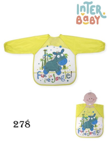 Inter baby babero con mangas impermeable con cierre de velcro 278