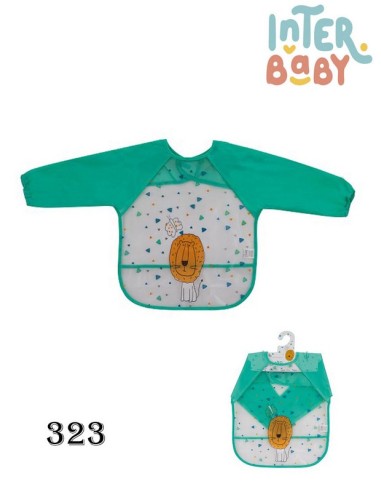 Inter baby babero con mangas estampado impermeable 323