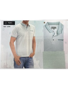 Davo polo hombre manga corta con bolsillo 1041