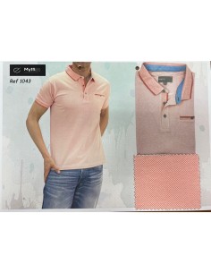 Davo polo hombre manga corta con bolsillo 1043