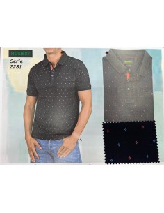 Davo polo hombre manga corta con bolsillo 2281