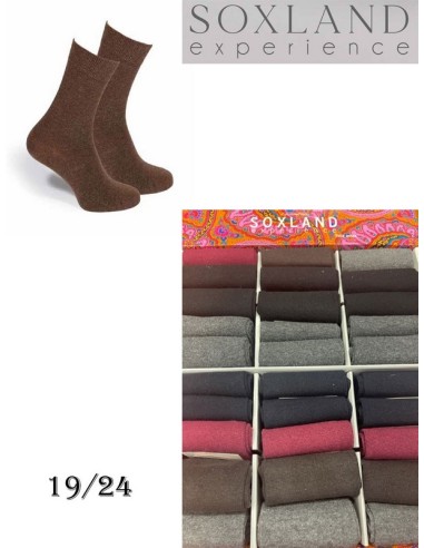 Soxland expositor 30 calcetines lisos modal mujer invierno 19/24