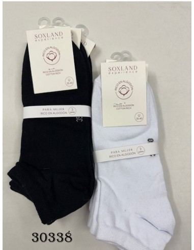 Soxland pack de 3 calcetines mujer cortos 30338