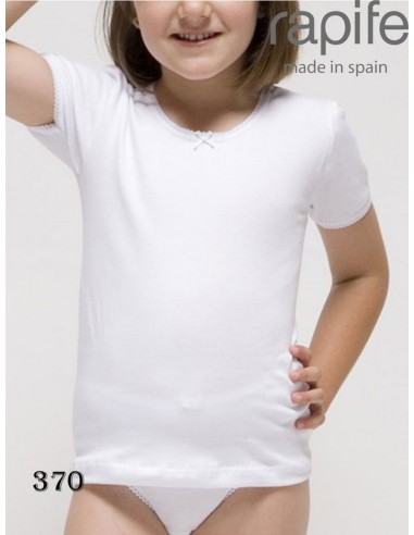 Rapife camiseta de niña de manga corta afelpada 370