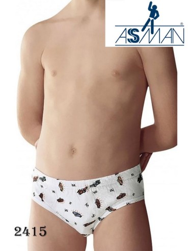 Asman pack de 3 slip de niño fondo claro 2415