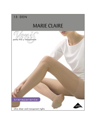 Marie claire panty con demarcacion transparente con rombo  mujer punter reforzada  15 DEN 4443