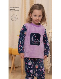 Kinanit pijama infantil 2 piezas coralina niña 276