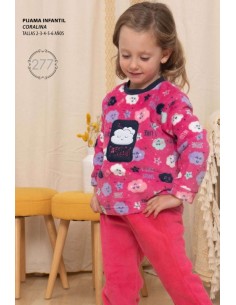 Kinanit pijama infantil 2 piezas coralina niña 277