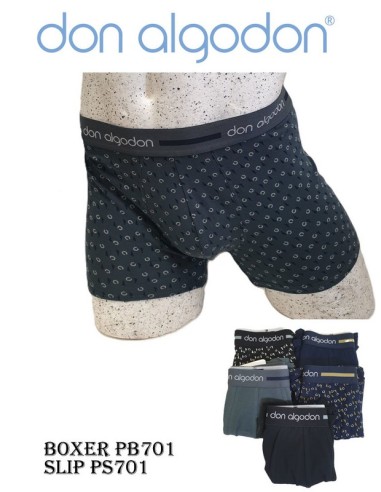 Don algodon pack de 2 boxer de hombre PB701