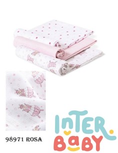 Inter baby pack de 3 gasas bebe modelo paracaidista 80x80 98971 2