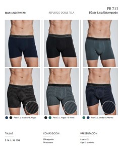 Don algodon pack de 2 boxer de hombre cerrado PB713 2