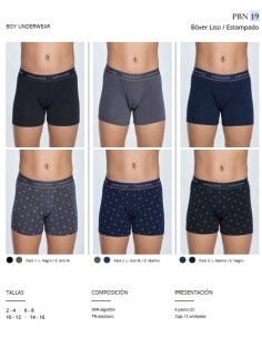 Don algodon pack de 2 boxer de niño cerrado PBN19 2