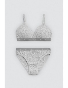 Ysabel mora  conjunto sujetador y braga de algodón  estampado fantasía 18972