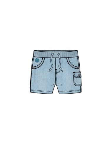 Bermuda felpa denim de bebé niño