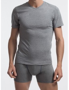 Abanderado. camiseta hombre manga corta cuello pico termorregulacion activa algodon licra  ASA040X 2