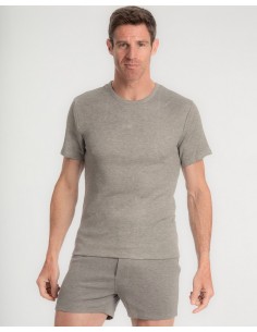 Abanderado camiseta hombre manga corta cuello redondo termorregulacion activa algodon licra ASA040W 2