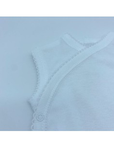 Linolito body bebe sin mangas algodon liso cruzado BERA 217V 2