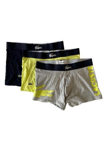 Lacoste pack 3 boxer cro. estampados goma vista H1803