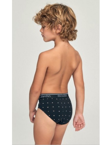 Don algodon. pack de 2 slip de niño  liso PS92