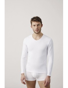 Ysabel mora camiseta hombre manga larga algodon 20101 2