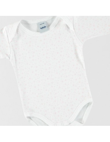 Babidu body bebe con cuello americano manga larga estampado estrellas 1321