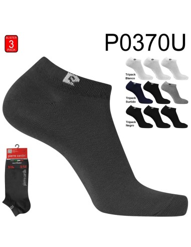 Pierre cardin pack de 3 calcetines  hombre invisible 370U