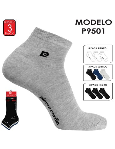 Pierre cardin pack de 3 calcetines mujer  tobillero 9501