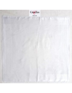 Canellas bolsa de 12 pañuelos en bolsa hombre blanco algodon 40x40 cm. 90P1