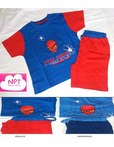 Npt pijama niño verano spiderman 100% algodon 2155