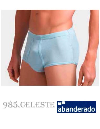 Abanderado slip hombre clasico 50% algodon con bragueta abierto. 985