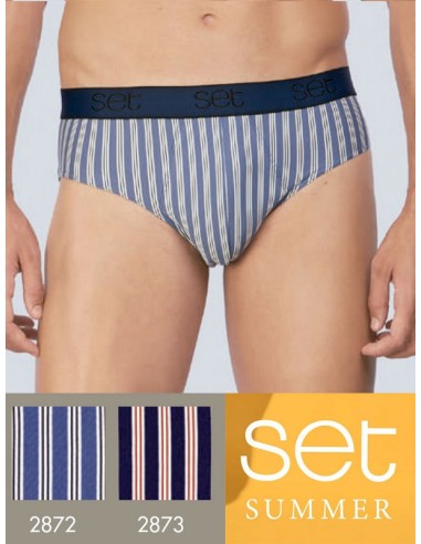 Set slip hombre listado vertical 13551