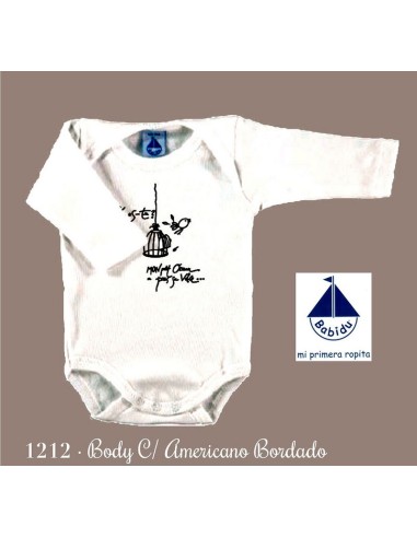 Babidu body bebe invierno manga larga bordado 1212