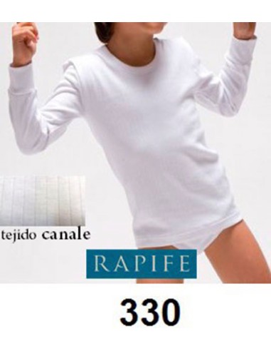 Rapife camiseta niño canale  manga larga cuello redondo algodon afelpado  330