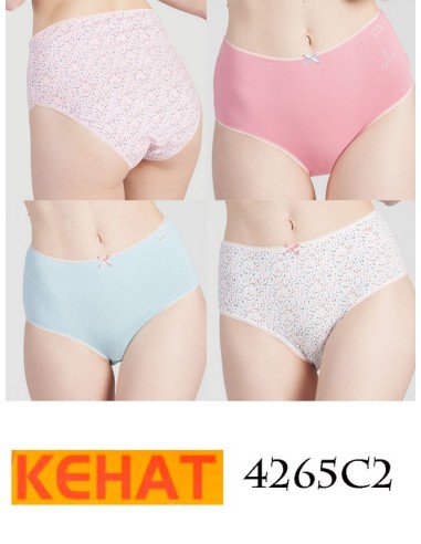 Kehat pack 2 braga mujer alta 95% algodon estampada. 4265C2