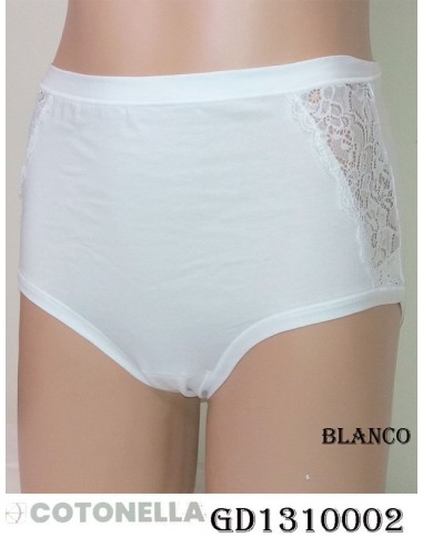 Cotonella caja 2 bragas mujer alta con blonda lateral GD131