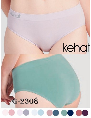 Kehat pack 2 bragas alta sin costuras 80% algodon  2308A