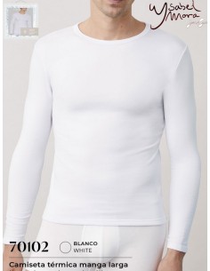 Ysabel mora camiseta caballero fibra termal manga larga cuello redondo 70102