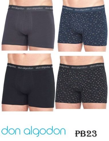 Don algodon pack de 2 boxer de hombre goma vista PB23